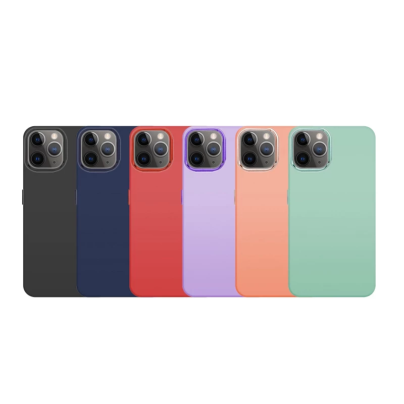Funda Premium Transpartente Borde Color Magsafe para iPhone 11 Pro 6-Colores