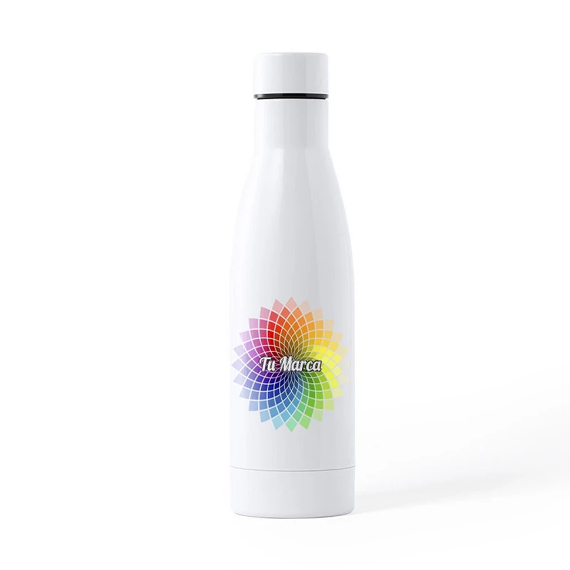 Botella de agua personalizada de aluminio con mosquetón (750 ml)