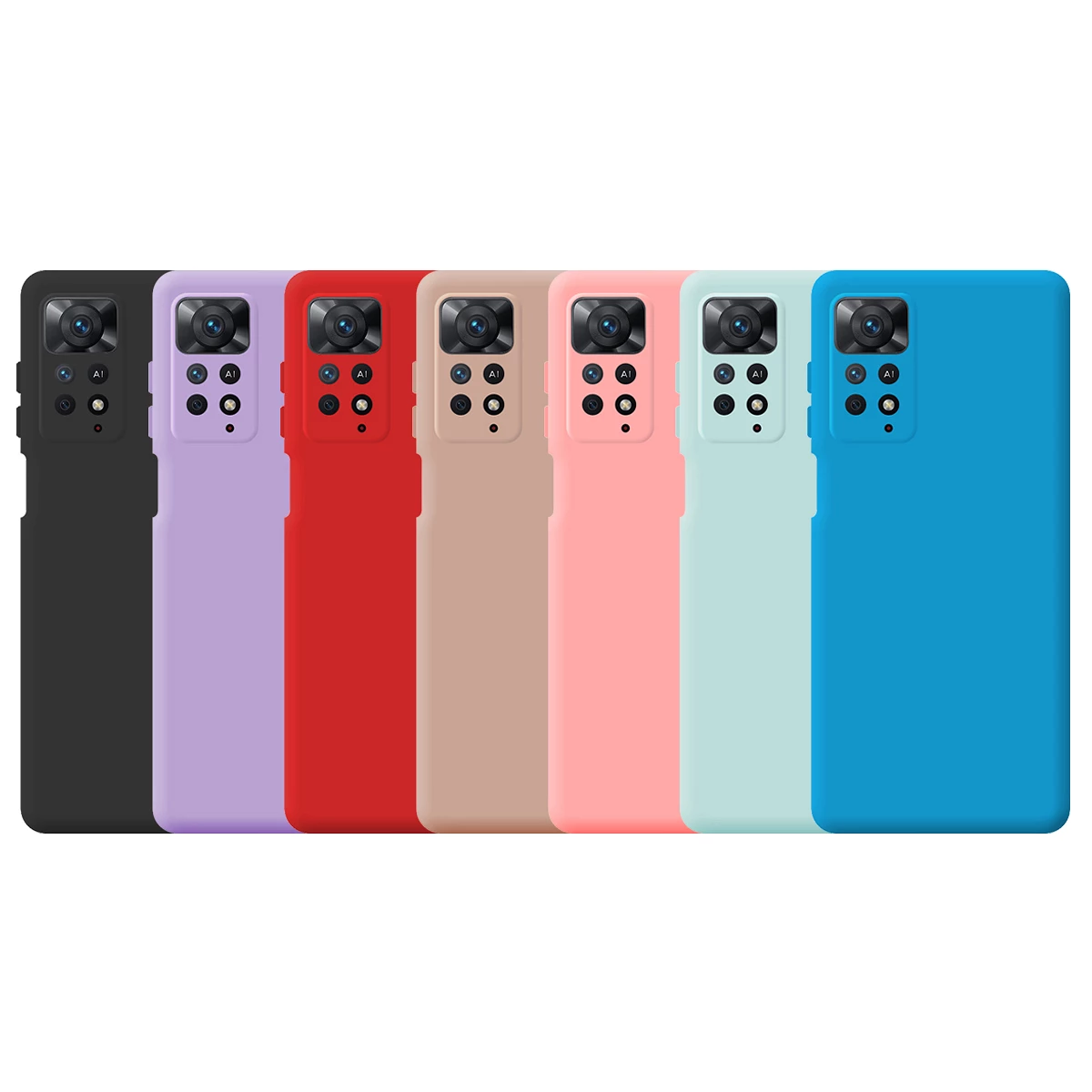 Funda Silicona Líquida con Cordón para Xiaomi Redmi Note 10 5G / POCO M3  PRO 5G color Morada