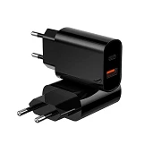 WIWU Quick PD Charger Type-C + USB A with Type-C Cable 3A 20W U0002 Black