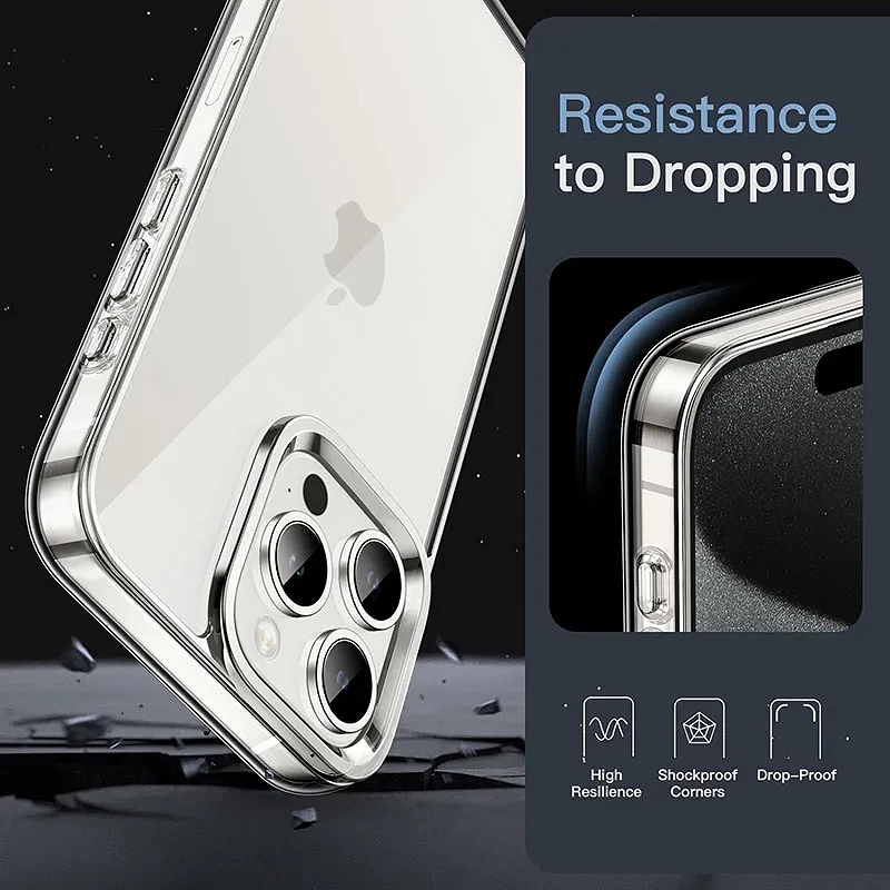 Funda Silicona iPhone 14 Pro Max Transparente 3.3MM Extra Grosor