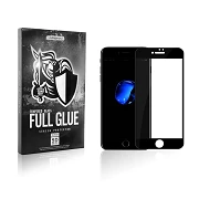 Tempered Crystal Full Glue 5D Iphone 7 / 8 Screen Protector Black Curve