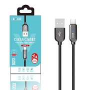 Cable BWOO X131 con Luz Led 2.4A - TipoC 2 Colores
