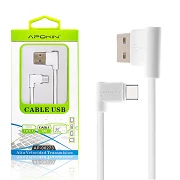 (Pack 20)Data Cable and Gamming Charge APOKIN USB 2.0 à Type C Form L - 2 Couleurs