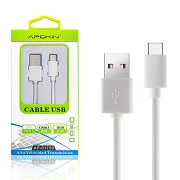 (Pack 20) Cable de Datos y Carga APOKIN USB 2.0 a Tipo C 2m - 2 Colores