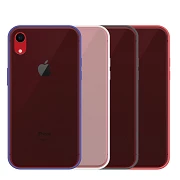 Gel iPhone XR Smoked case with color edge