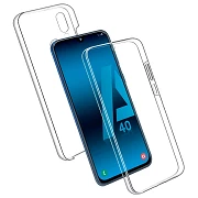 Funda Doble Samsung Galaxy A40 Silicona Transparente Delantera y Trasera