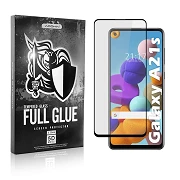 Temperat Kristall Full Glue 5D Samsung Galaxy A21S Schwarz Curve Screen Protector