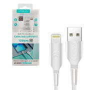 (Pack 12) Cable con Doble Refozado Datos y Carga Rápida 12w APOKIN USB 2.4 a Lightning 1.2m