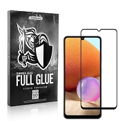 Full Glue 5D cristal temperado Samsung Galaxy A32-5GProtetor de tela de curva preta