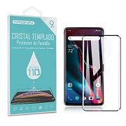 Protetor de tela preta de curvo de cristal temperado de cola completa 11D Premium OnePlus 7